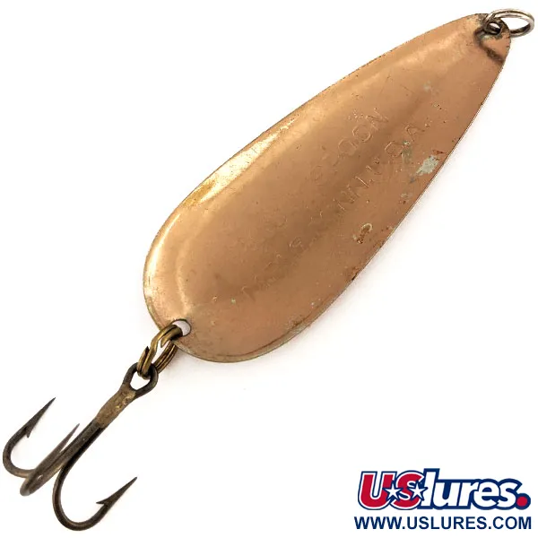 Vintage  Nebco Aqua Spoon, 3/5oz Hammered Copper / Red fishing spoon #12692