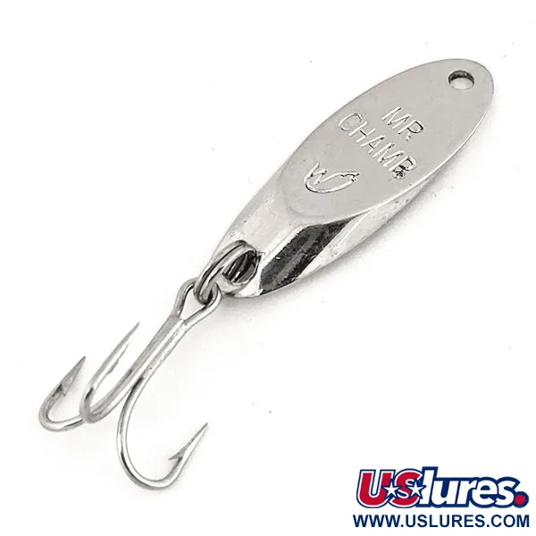 Vintage  Weber Mr Champ, 1/4oz Nickel fishing spoon #12747