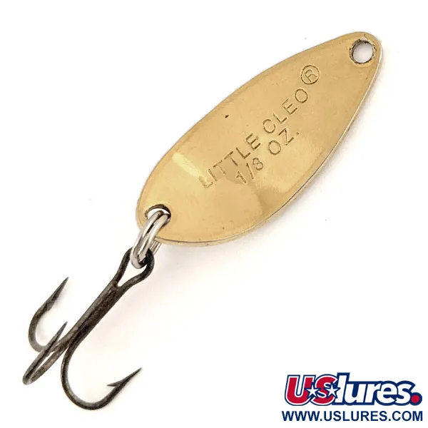 Vintage   Acme Little Cleo, 1/8oz Gold fishing spoon #12748