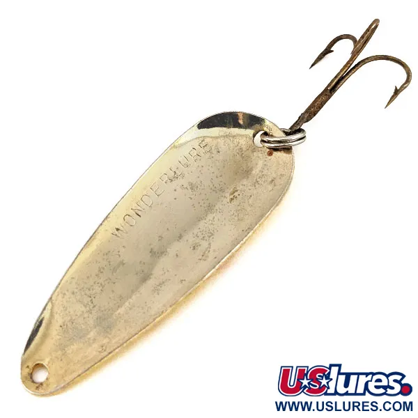 Vintage  Acme Wonderlure, 2/5oz Yellow / Red / Nickel fishing spoon #12752