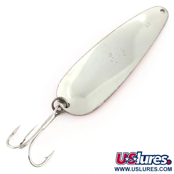  Worth Chippewa Steel Spoon UV, 1oz nickel/pink UV fishing spoon #19955