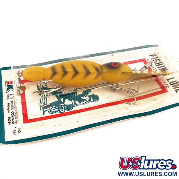   Kmart Kresge #381, 1/2oz Yellow / Black fishing lure #12771