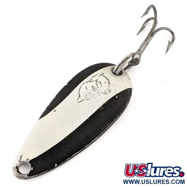 Vintage  Eppinger Dardevle Midget, 3/16oz Black / White / Nickel fishing spoon #12850