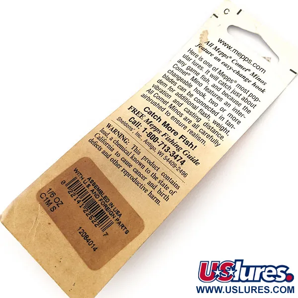   Mepps Comet Mino 1, 3/16oz Silver spinning lure #12893