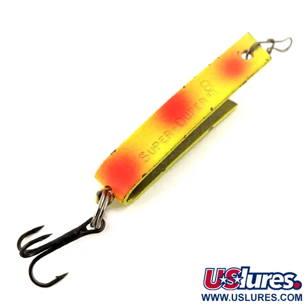 Vintage  South Bend Super-Duper 503 UV, 1/8oz Red / Yellow fishing spoon #12941