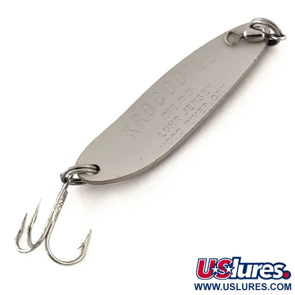 Vintage  Luhr Jensen Krocodile Die #3, 1/3oz Brown Trout fishing spoon #12949