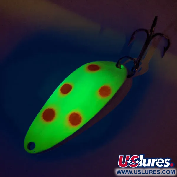  Seneca Little Cleo (Hula Girl) UV, 1/3oz Nickel / Red / Yellow fishing spoon #12957