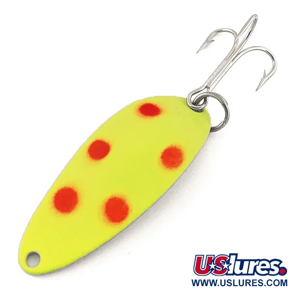 Seneca Little Cleo (Hula Girl) UV, 1/3oz Nickel / Red / Yellow fishing spoon #12957