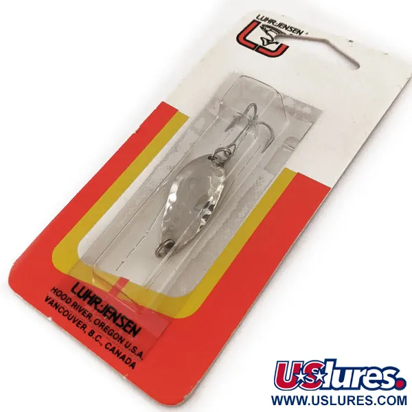  Luhr Jensen Lil' Kroc (Krocodile Stubby) , 3/16oz Hammered Nickel fishing spoon #12964