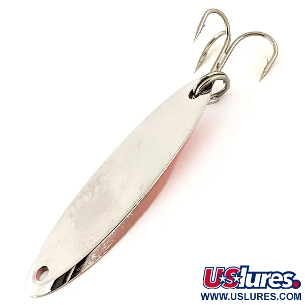 Vintage  Acme Kastmaster, 1/2oz Nickel / Red fishing spoon #12971