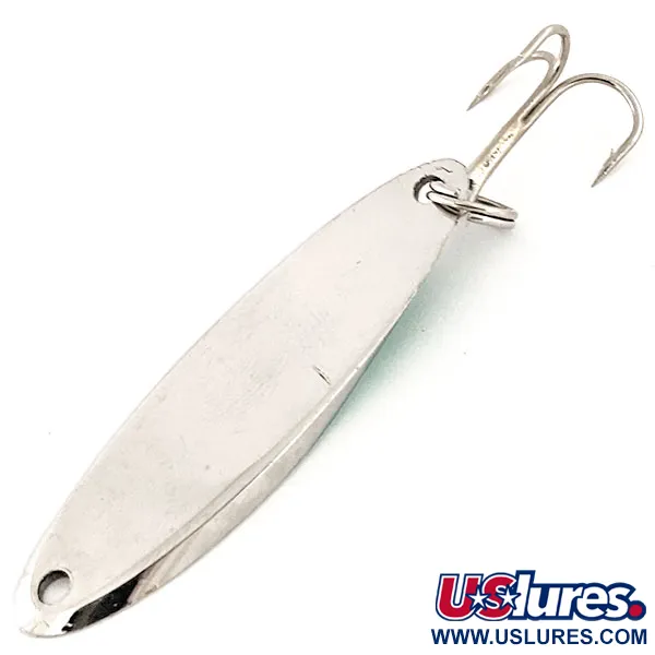 Vintage  Acme Kastmaster, 3/8oz Nickel / Green fishing spoon #12972