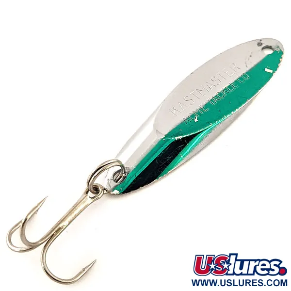 Vintage  Acme Kastmaster, 3/8oz Nickel / Green fishing spoon #12972