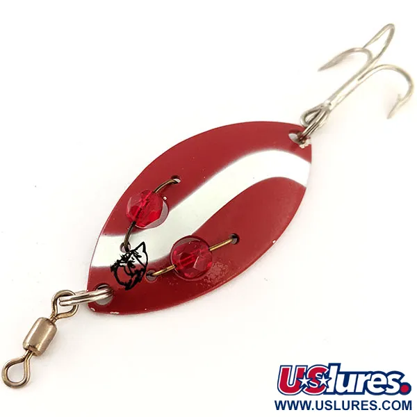 Vintage  Eppinger Red Eye junior, 2/5oz Red / White / Nickel fishing spoon #12974