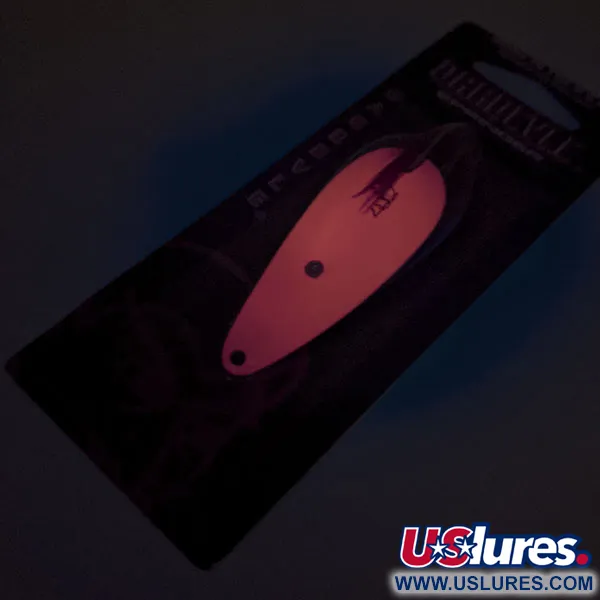  Eppinger Weedless Dardevle Imp UV, 2/5oz Pink / Nickel fishing spoon #12991