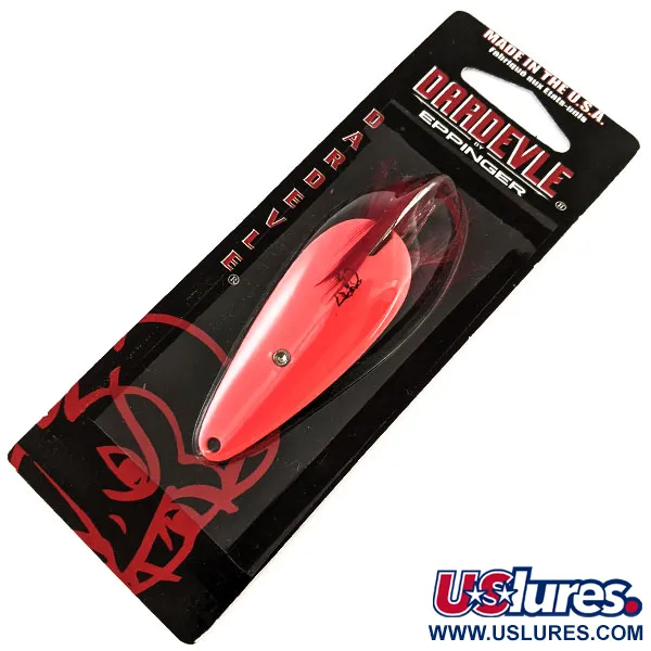  Eppinger Weedless Dardevle Imp UV, 2/5oz Pink / Nickel fishing spoon #12991