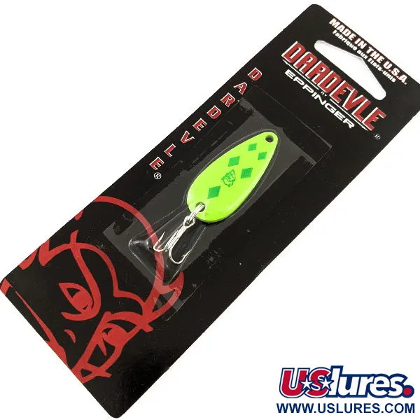  Eppinger Dardevle Midget UV, 3/16oz Chartreuse fishing spoon #12995