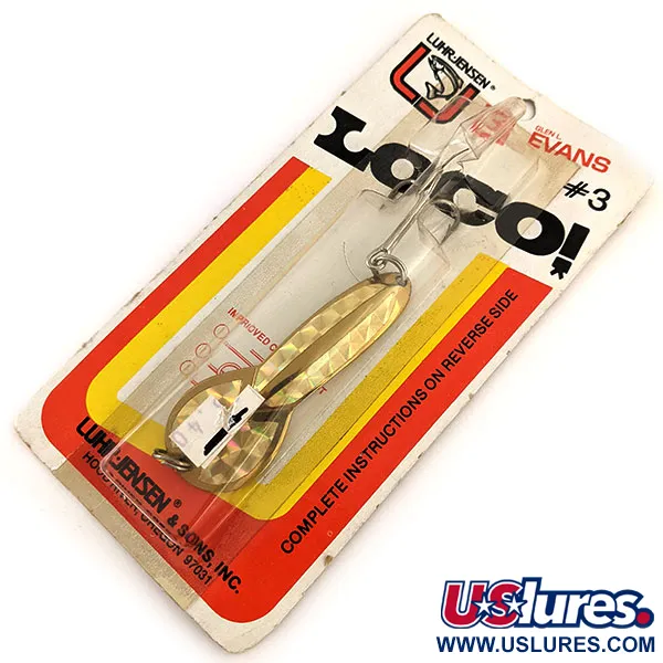   Loco 3 Luhr Jensen, 3/5oz Gold fishing spoon #13000