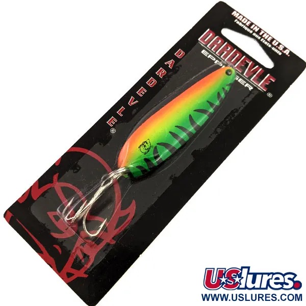  Eppinger Dardevle Cop-E-Cat 7400 UV, 1/2oz Fire tiger fishing spoon #20692