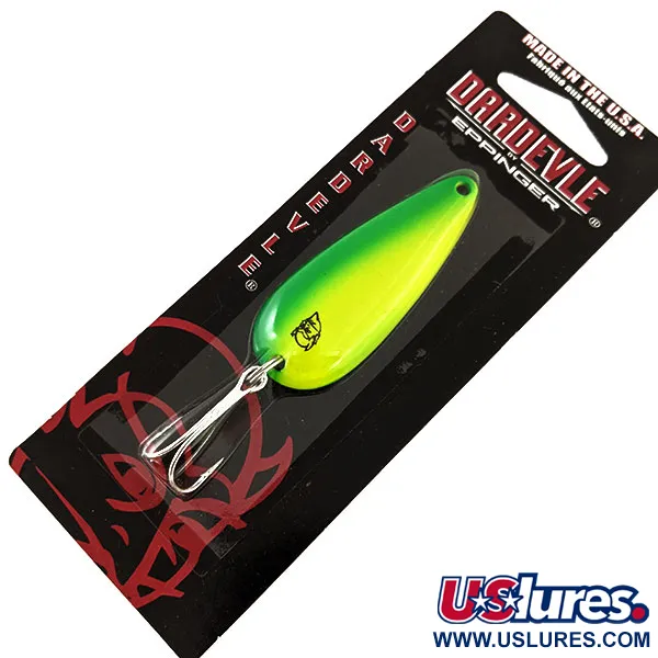  Eppinger Dardevle Imp UV, 2/5oz Chartreuse fishing spoon #13014