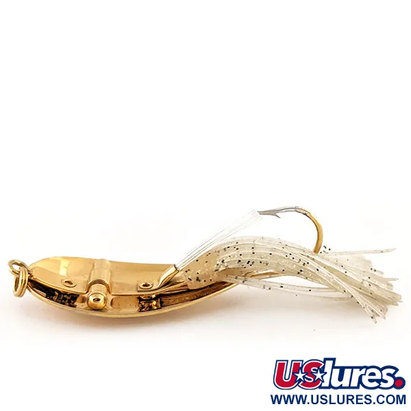 Vintage   Nemire Lures Red Ripper with rattle, 2/5oz Gold fishing spoon #13017