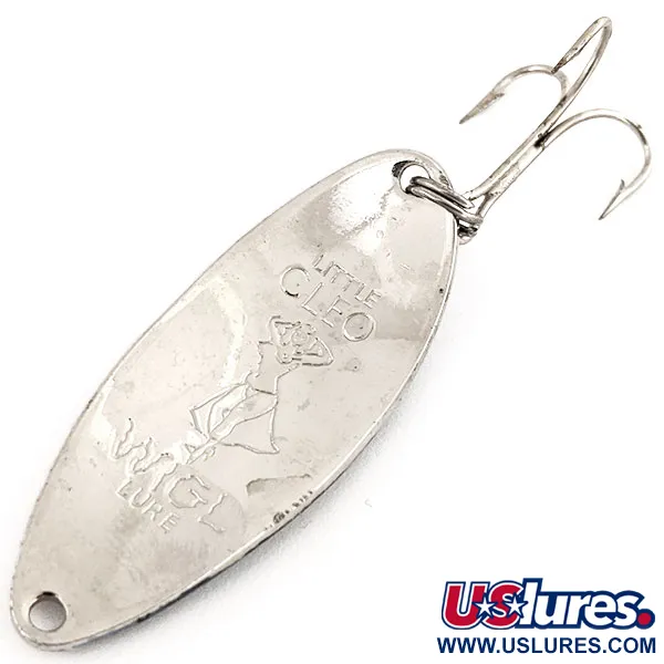 Vintage  Seneca Little Cleo (Hula Girl), 1/2oz Nickel / Blue fishing spoon #13025