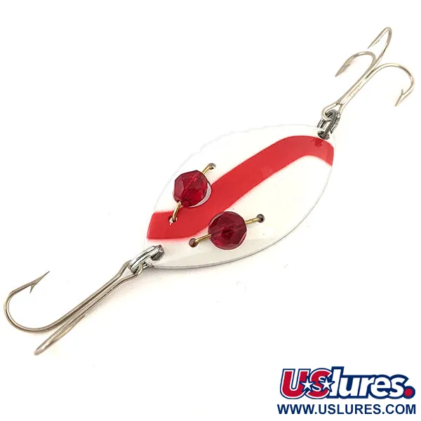 Vintage  Eppinger Red Eye Junior, 1/2oz White / Red fishing spoon #13040