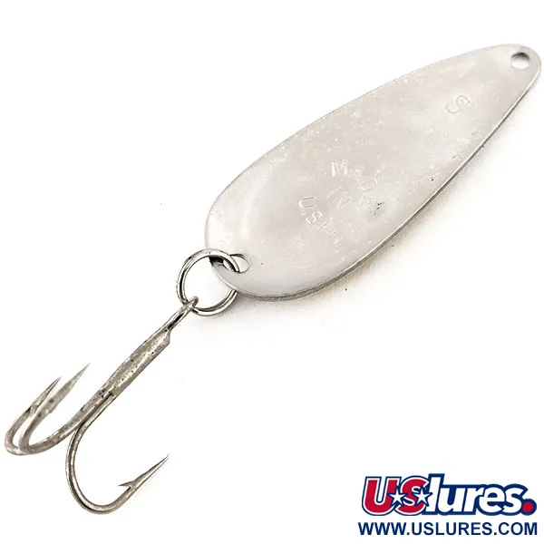 Vintage  Worth Chippewa Steel Spoon, 1/3oz Nickel / Gold fishing spoon #13005