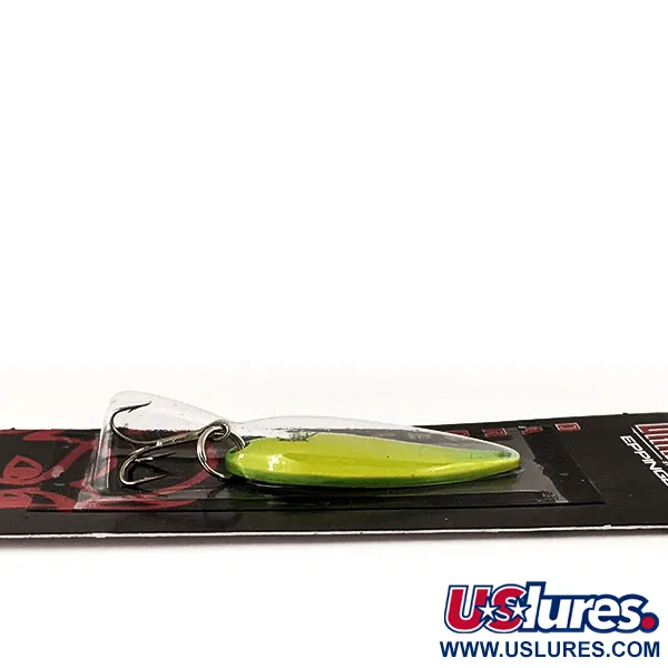  Eppinger Dardevle Spinnie UV, 1/3oz Fluorescent Lime / Nickel fishing spoon #13054