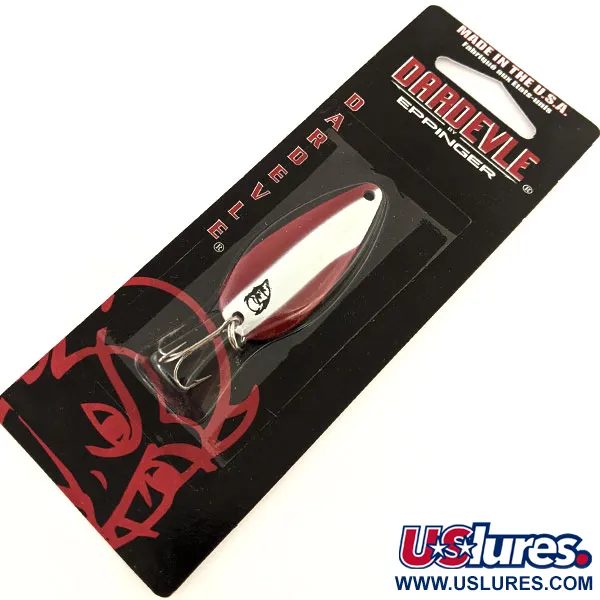  Eppinger Dardevle Midget, 3/16oz Red / White / Nickel fishing spoon #13059