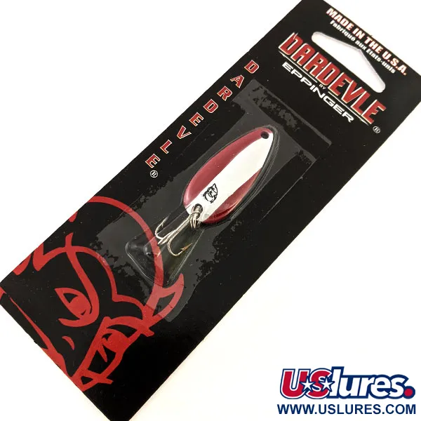  Eppinger Dardevle Midget, 3/16oz Red / White / Nickel fishing spoon #13059