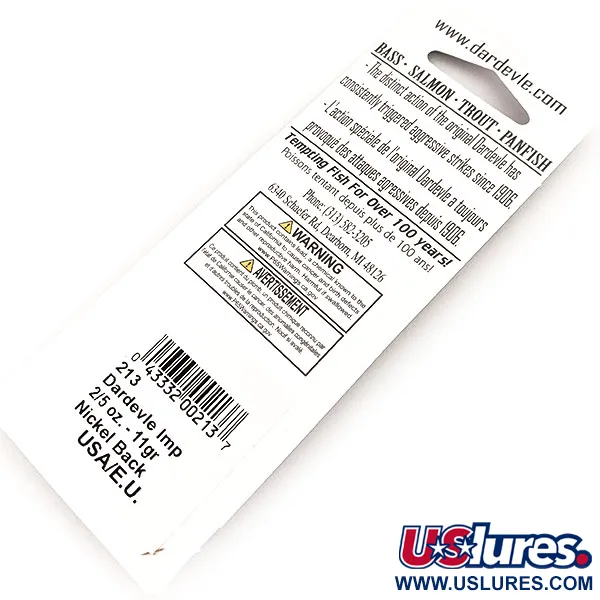  Eppinger Dardevle Imp, 2/5oz Frog / Nickel fishing spoon #13060