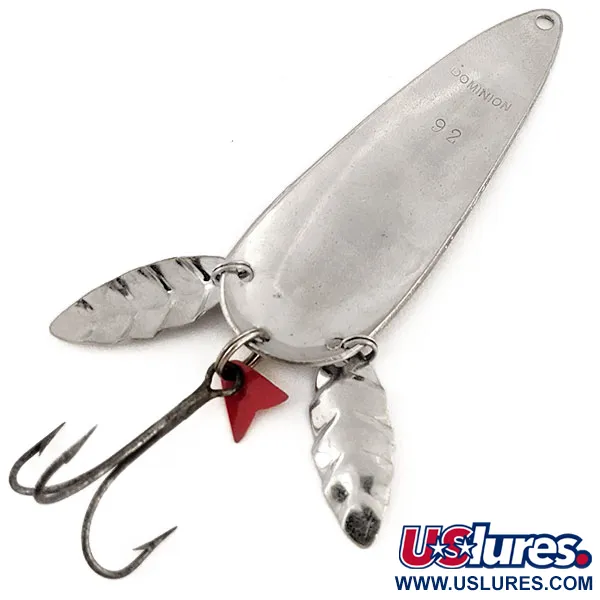 Vintage  Dominion tackle Dominion 92, 3/4oz Nickel fishing spoon #13070