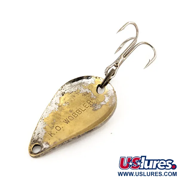 Vintage  Acme K.O. Wobbler, 1/4oz Gold fishing spoon #13080