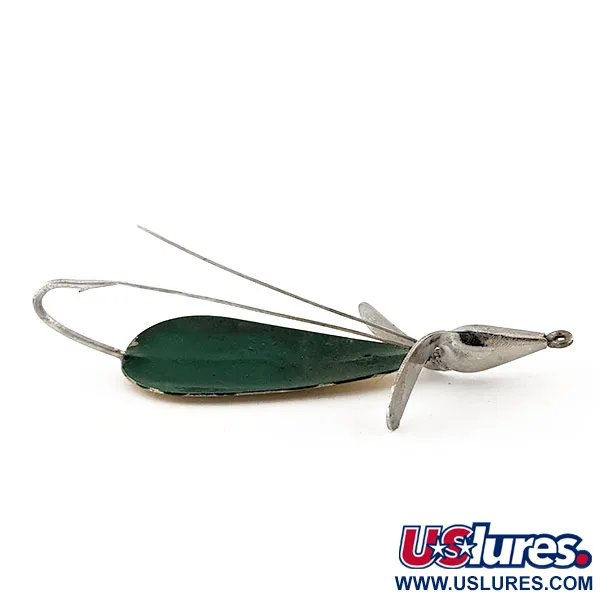 Vintage   Weedless Panther Martin Weed Wing, 1/2oz Nickel / Yellow / Green fishing spoon #13083