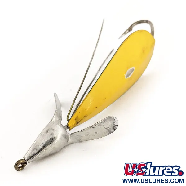 Vintage   Weedless Panther Martin Weed Wing, 1/2oz Nickel / Yellow / Green fishing spoon #13083