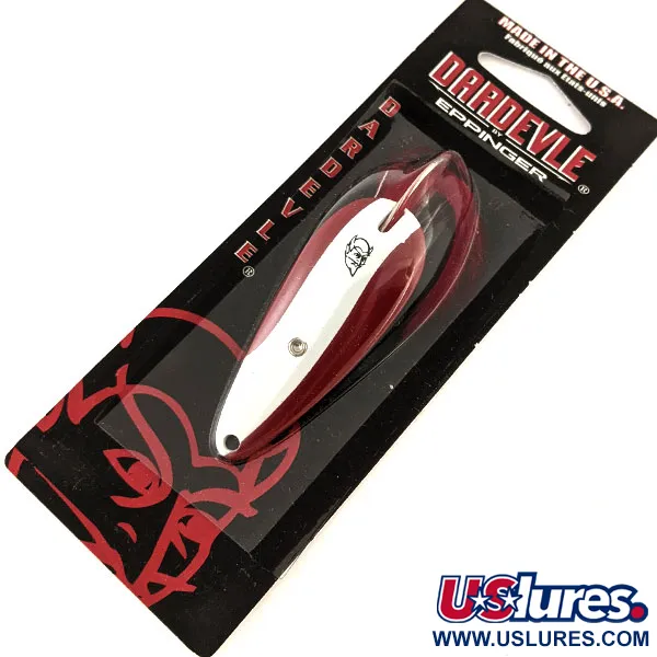  Eppinger Dardevle Imp Feathered, 2/5oz Red Devle fishing spoon #20209