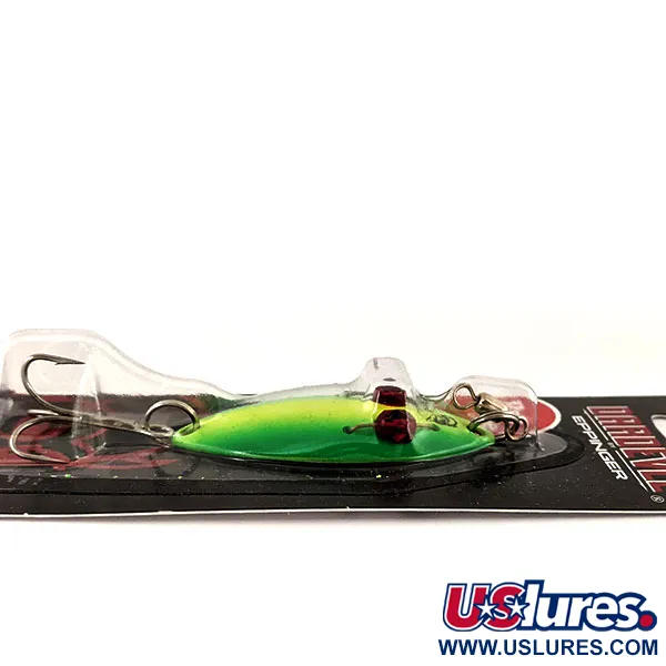 Eppinger Red Eye Wiggler UV, 1/4oz 70 Electric Lime (N) / Nickel fishing spoon #13097