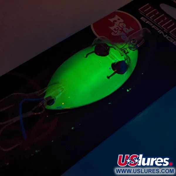  Eppinger Red Eye Wiggler UV, 1/4oz 70 Electric Lime (N) / Nickel fishing spoon #13097