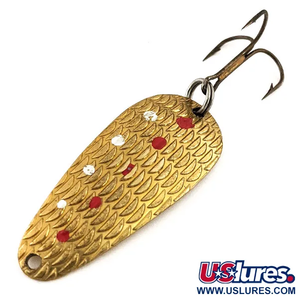 Vintage   Thomas Cyclone, 1/4oz Gold fishing spoon #13108