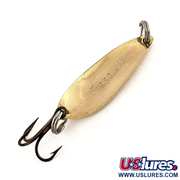 Vintage  Acme Fiord Spoon Jr, 1/8oz Gold / Orange fishing spoon #13112