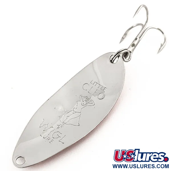 Vintage  Seneca Little Cleo (Hula Girl), 3/16oz Nickel / Orange fishing spoon #13116