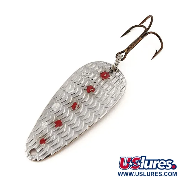 Vintage   Thomas Cyclone, 1/4oz Hammered Nickel fishing spoon #13131