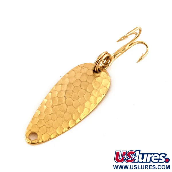 Vintage  Acme ​Wonderlure, 1/32oz Hammered Gold fishing spoon #13132