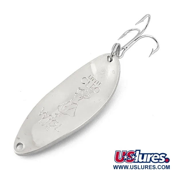 Vintage  Seneca Little Cleo (Hula Girl), 2/3oz Blue / Nickel fishing spoon #13133