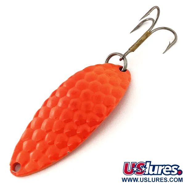 Vintage   Acme Little Cleo, 2/5oz Orange fishing spoon #13134