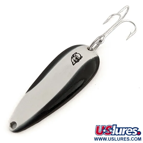 Vintage  Eppinger Dardevle Rok't Imp, 3/4oz Black / White / Brass fishing spoon #13136