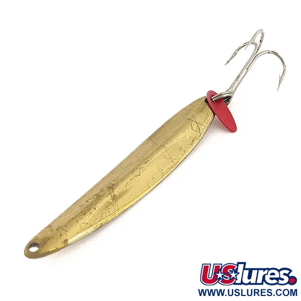 Vintage   Bay de Noc Swedish pimple #8, 1oz Gold fishing spoon #13139