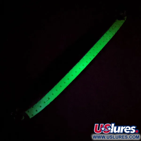 Vintage  Bay de Noc ​Bay De Noc Laker Taker UV , 3/4oz Bronze (Brass) / Chartreuse fishing spoon #13140