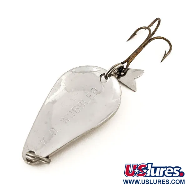 Vintage  Acme K.O. Wobbler , 1/2oz Nickel fishing spoon #13143