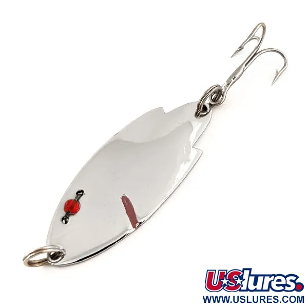 Vintage   Herter's Swiss Spoon, 1/4oz Nickel / Red fishing spoon #13149
